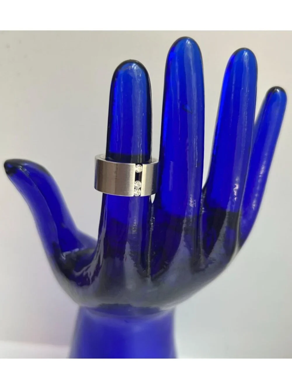 B. Tiff Modern Architectural Ring W/Floating Stones
